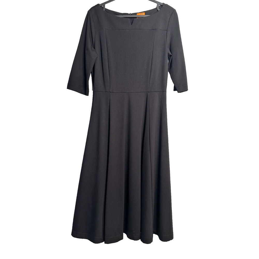 Mary Crafts Black Women's Quarter Sleeve Dress Size 6